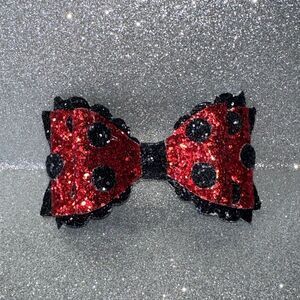 Ladybug hair bows